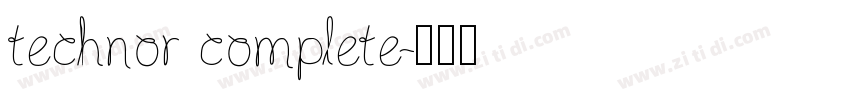 technor complete字体转换